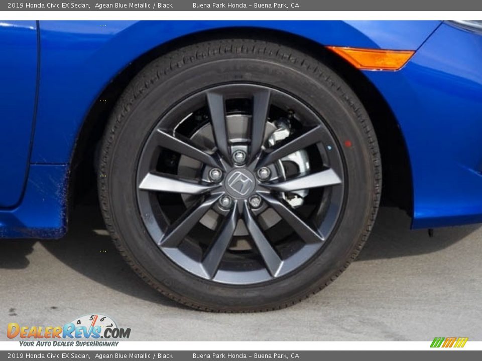 2019 Honda Civic EX Sedan Agean Blue Metallic / Black Photo #11