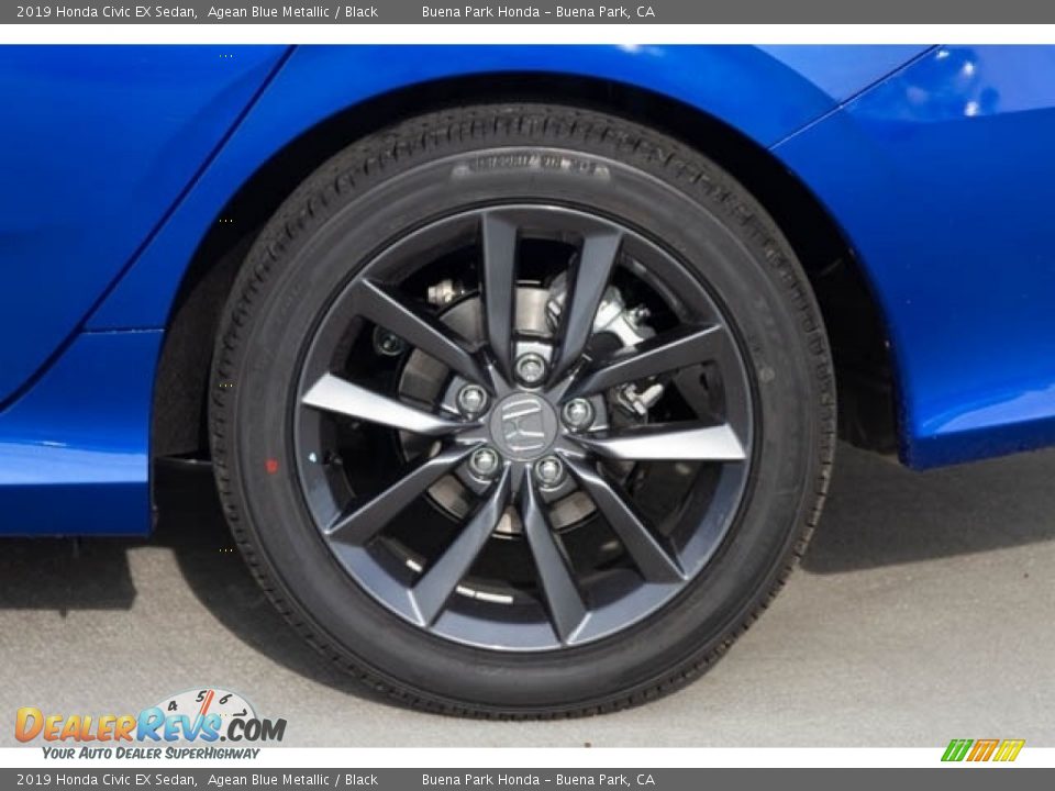 2019 Honda Civic EX Sedan Agean Blue Metallic / Black Photo #12