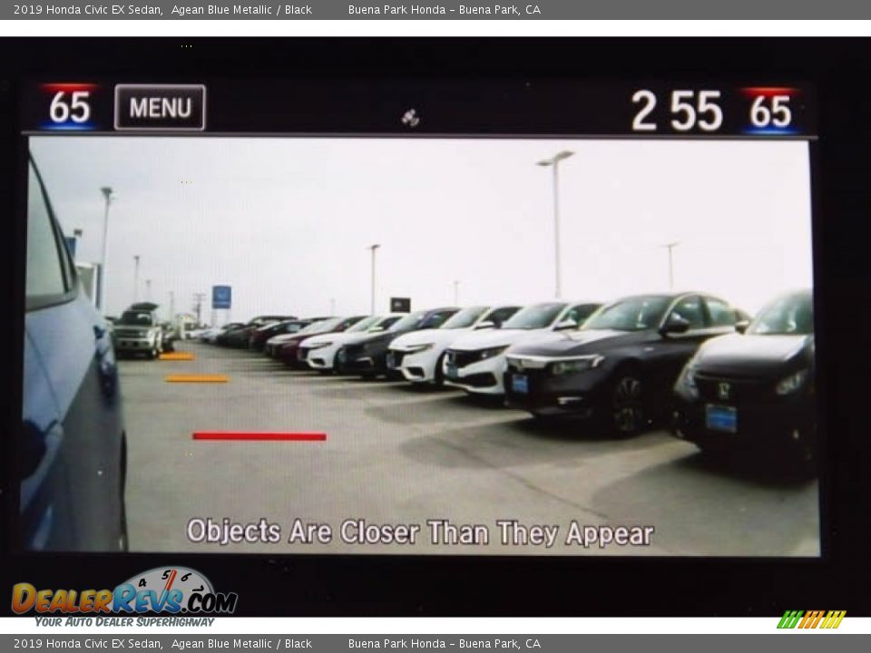 2019 Honda Civic EX Sedan Agean Blue Metallic / Black Photo #14