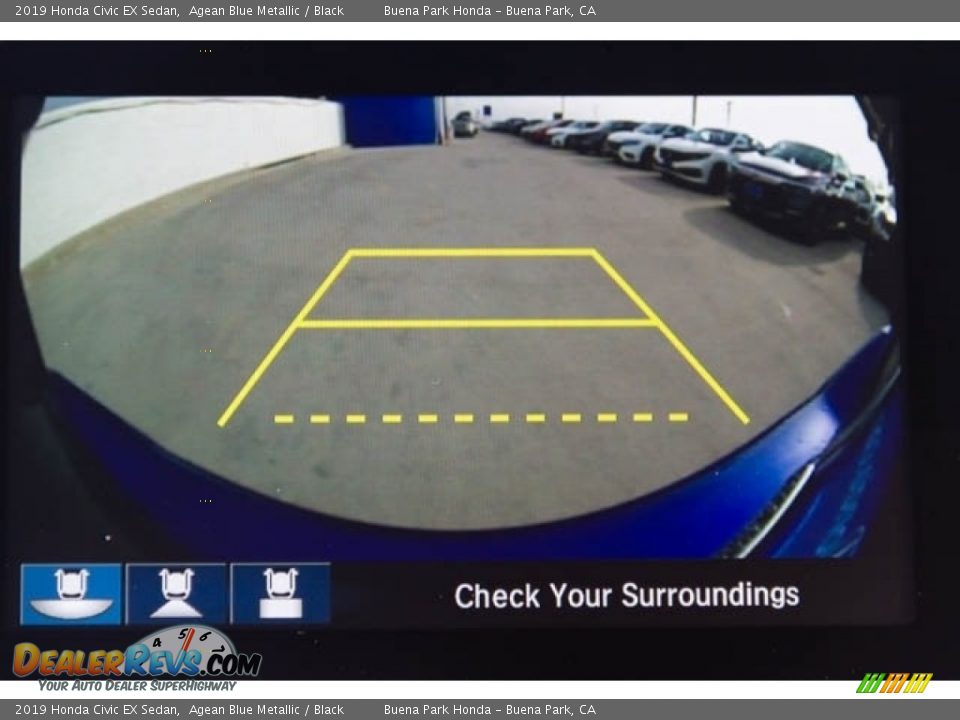 2019 Honda Civic EX Sedan Agean Blue Metallic / Black Photo #15