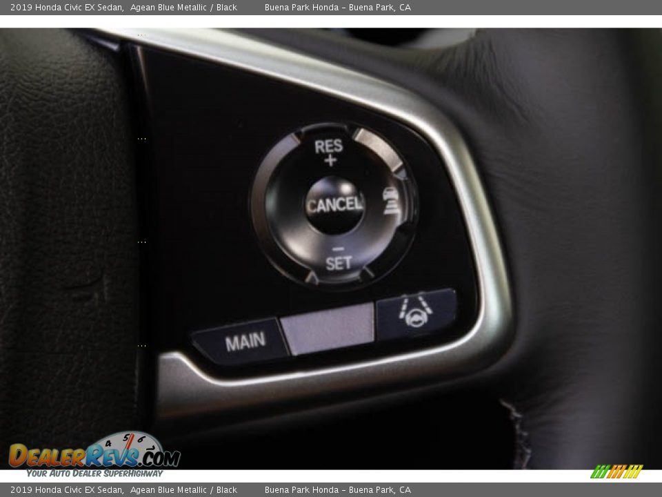 2019 Honda Civic EX Sedan Agean Blue Metallic / Black Photo #22