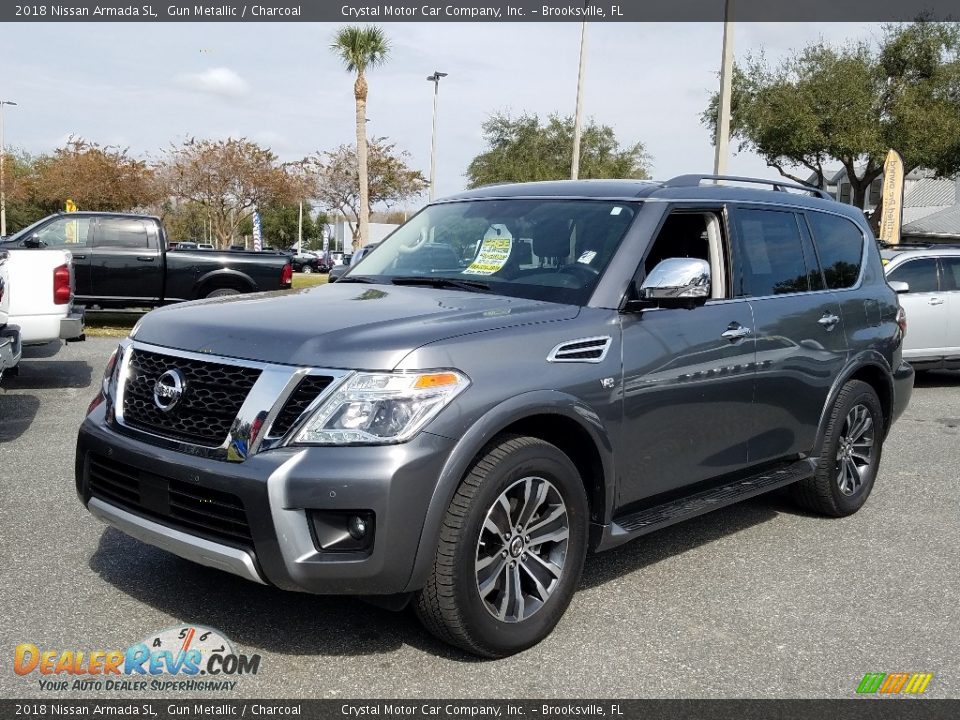2018 Nissan Armada SL Gun Metallic / Charcoal Photo #1