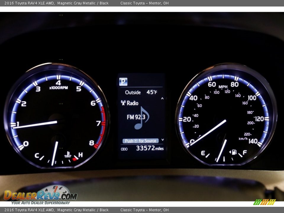 2016 Toyota RAV4 XLE AWD Magnetic Gray Metallic / Black Photo #8
