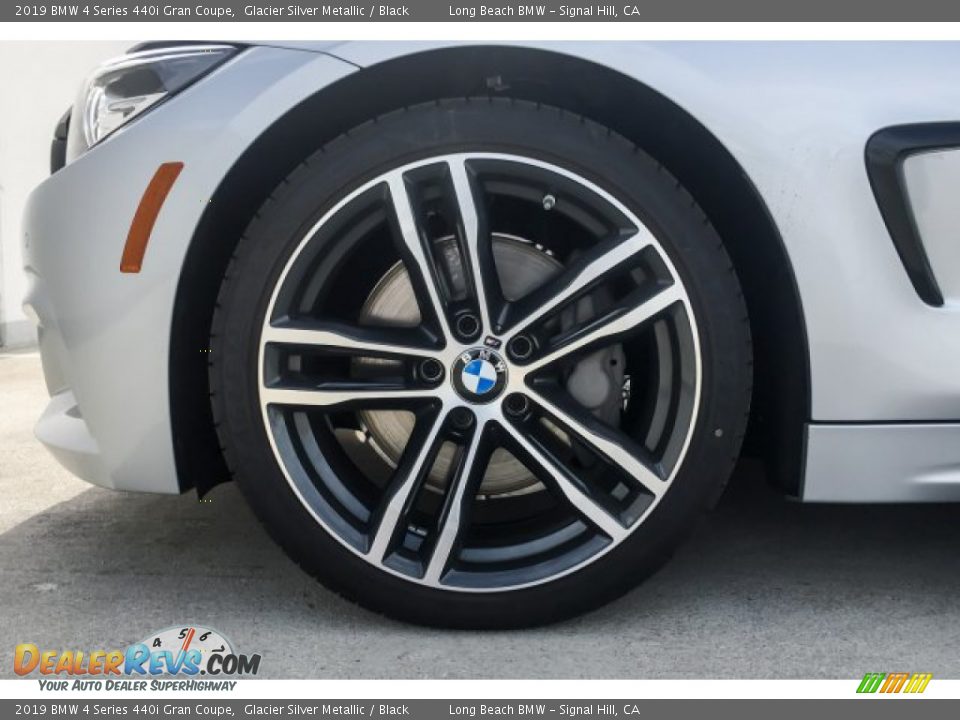 2019 BMW 4 Series 440i Gran Coupe Glacier Silver Metallic / Black Photo #9