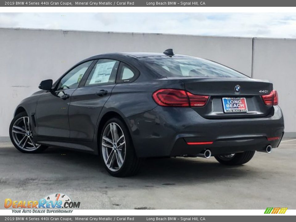 2019 BMW 4 Series 440i Gran Coupe Mineral Grey Metallic / Coral Red Photo #2