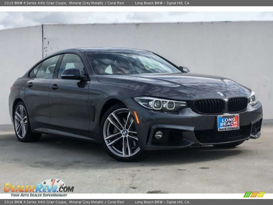 2019 BMW 4 Series 440i Gran Coupe Mineral Grey Metallic / Coral Red Photo #12