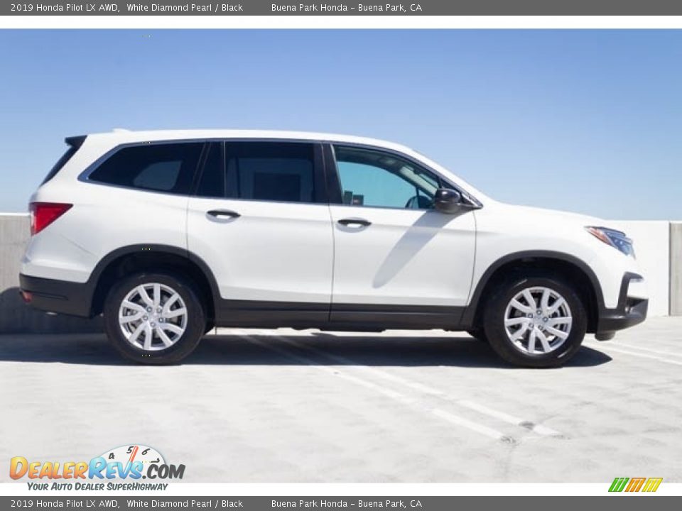 2019 Honda Pilot LX AWD White Diamond Pearl / Black Photo #9