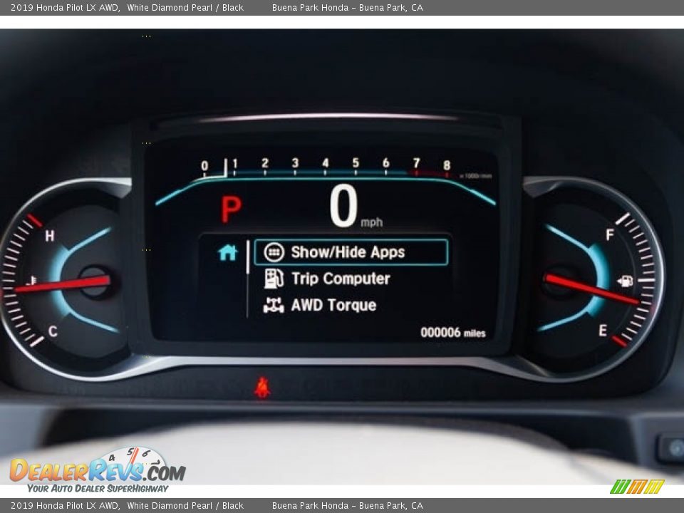 2019 Honda Pilot LX AWD White Diamond Pearl / Black Photo #19