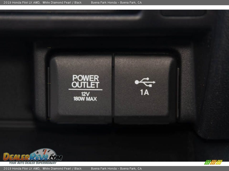 2019 Honda Pilot LX AWD White Diamond Pearl / Black Photo #24