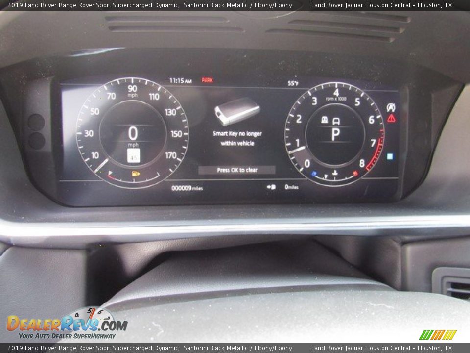 2019 Land Rover Range Rover Sport Supercharged Dynamic Santorini Black Metallic / Ebony/Ebony Photo #30