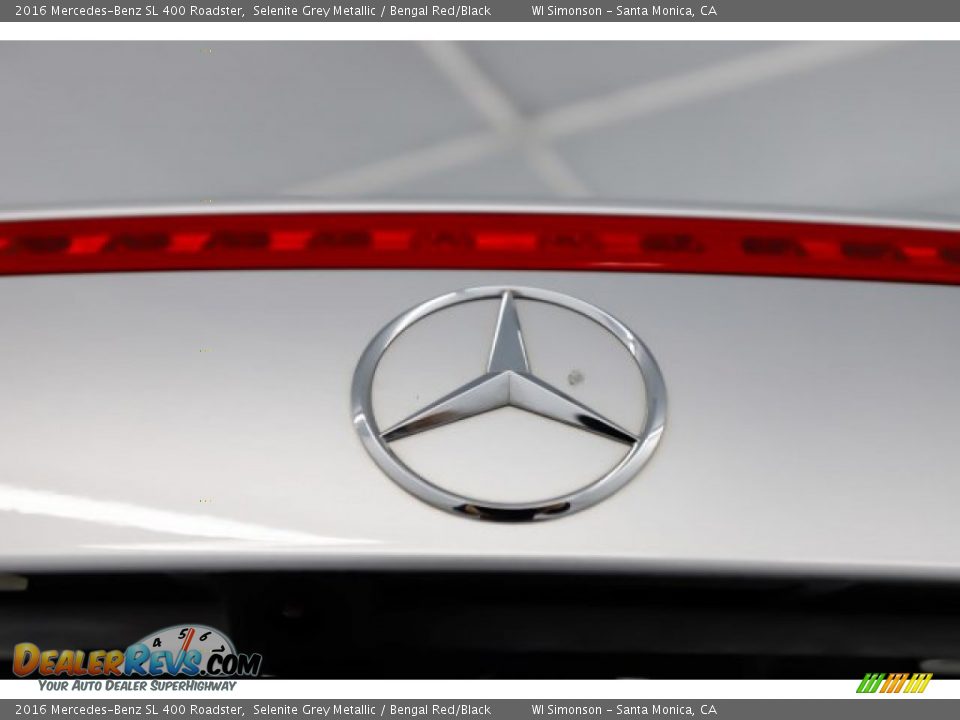 2016 Mercedes-Benz SL 400 Roadster Selenite Grey Metallic / Bengal Red/Black Photo #11