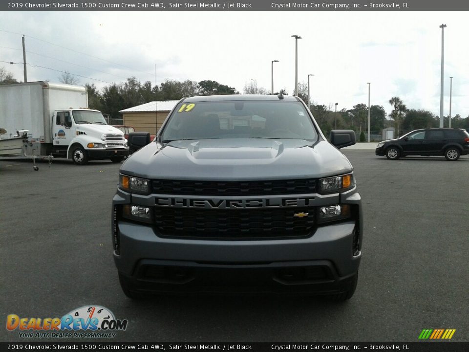 2019 Chevrolet Silverado 1500 Custom Crew Cab 4WD Satin Steel Metallic / Jet Black Photo #8