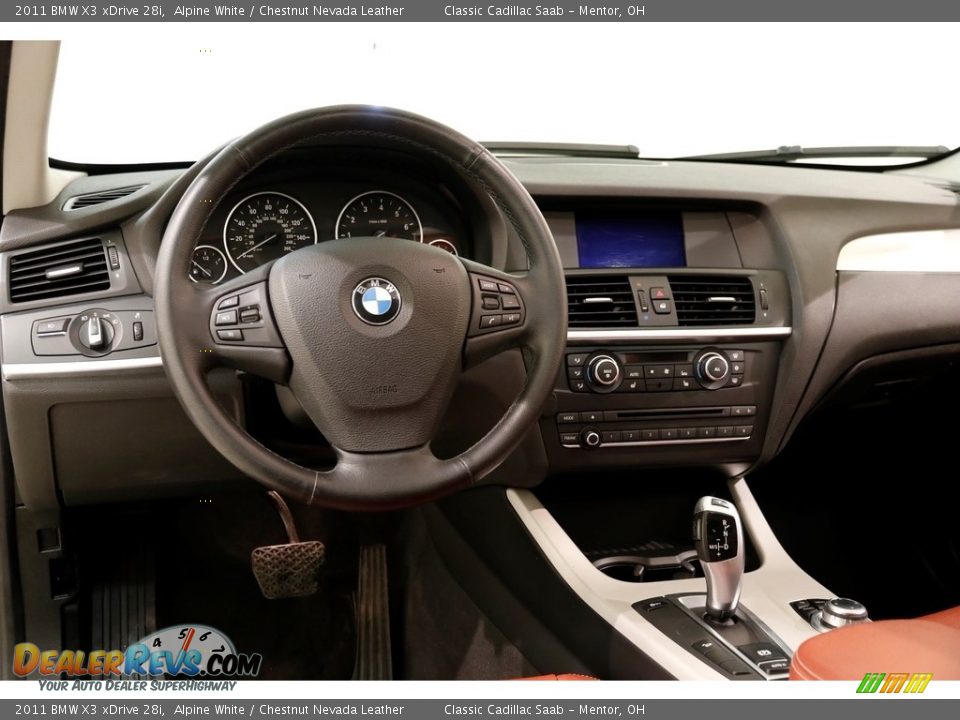 2011 BMW X3 xDrive 28i Alpine White / Chestnut Nevada Leather Photo #6