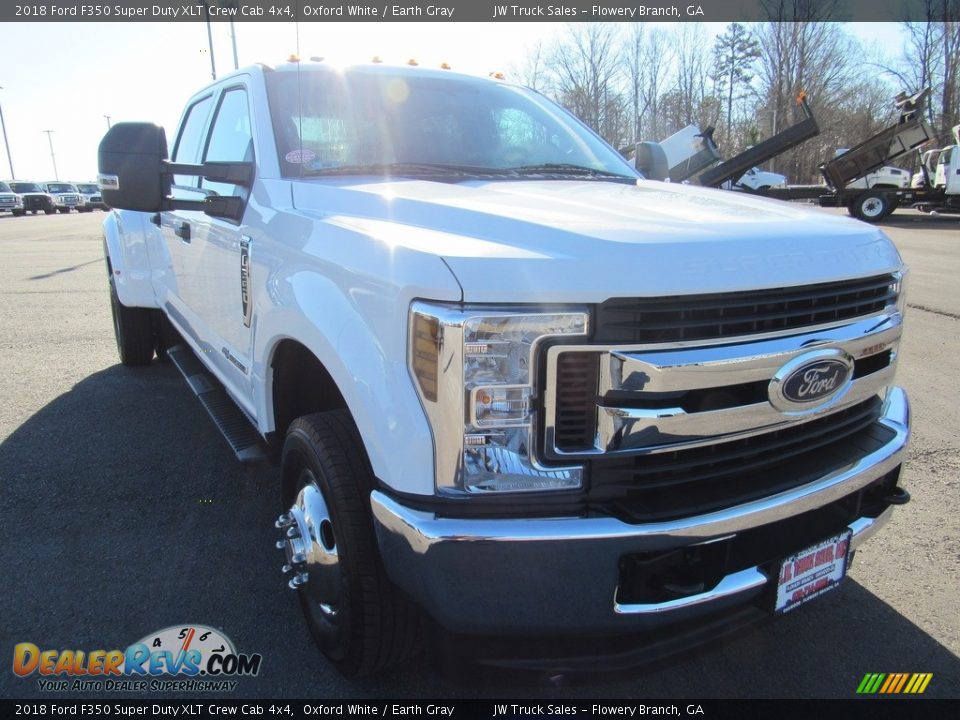 2018 Ford F350 Super Duty XLT Crew Cab 4x4 Oxford White / Earth Gray Photo #7