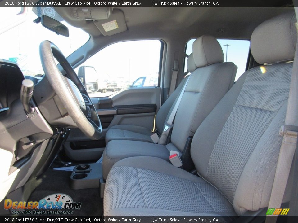 2018 Ford F350 Super Duty XLT Crew Cab 4x4 Oxford White / Earth Gray Photo #16