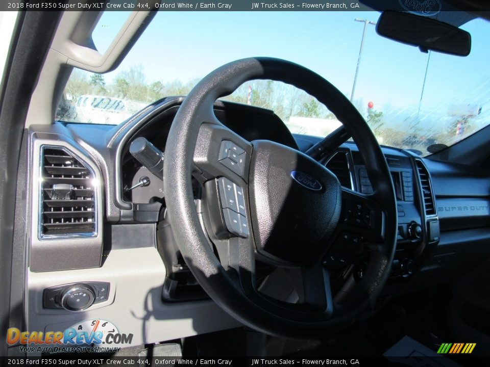 2018 Ford F350 Super Duty XLT Crew Cab 4x4 Oxford White / Earth Gray Photo #21
