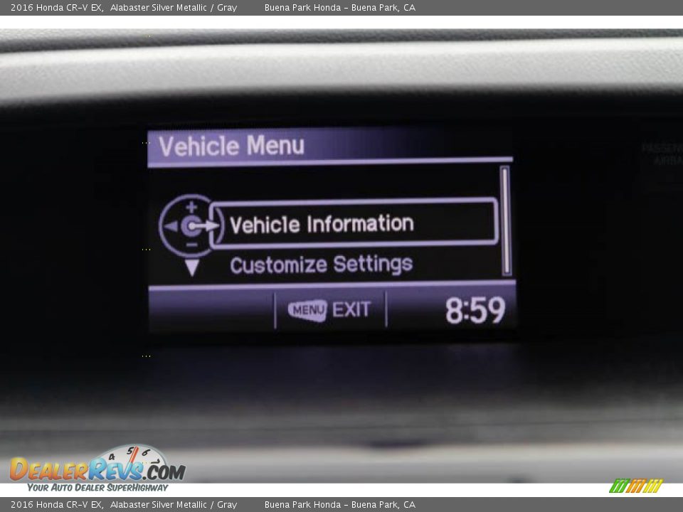 2016 Honda CR-V EX Alabaster Silver Metallic / Gray Photo #22