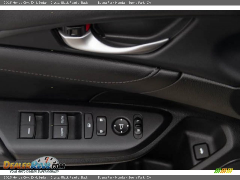 2016 Honda Civic EX-L Sedan Crystal Black Pearl / Black Photo #32