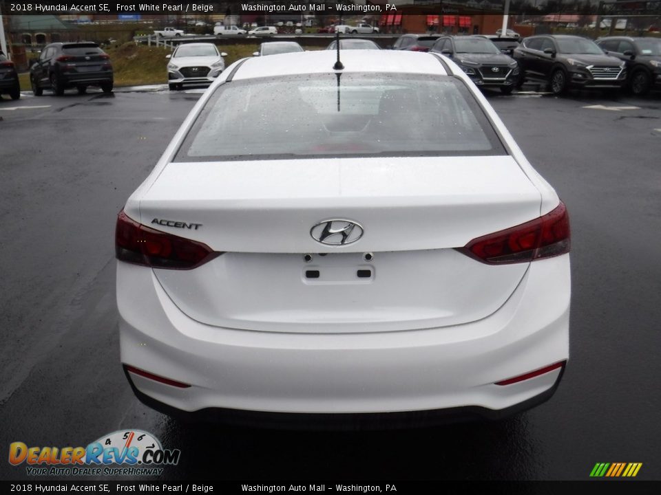 2018 Hyundai Accent SE Frost White Pearl / Beige Photo #8