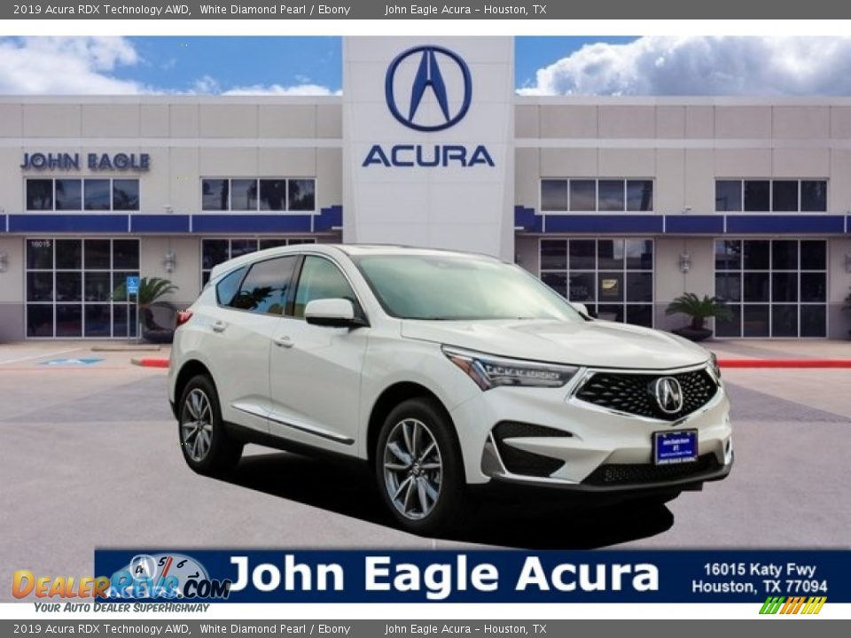 2019 Acura RDX Technology AWD White Diamond Pearl / Ebony Photo #1