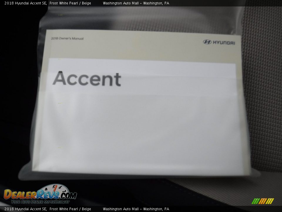 2018 Hyundai Accent SE Frost White Pearl / Beige Photo #26