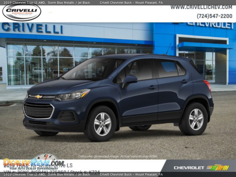 2019 Chevrolet Trax LS AWD Storm Blue Metallic / Jet Black Photo #2