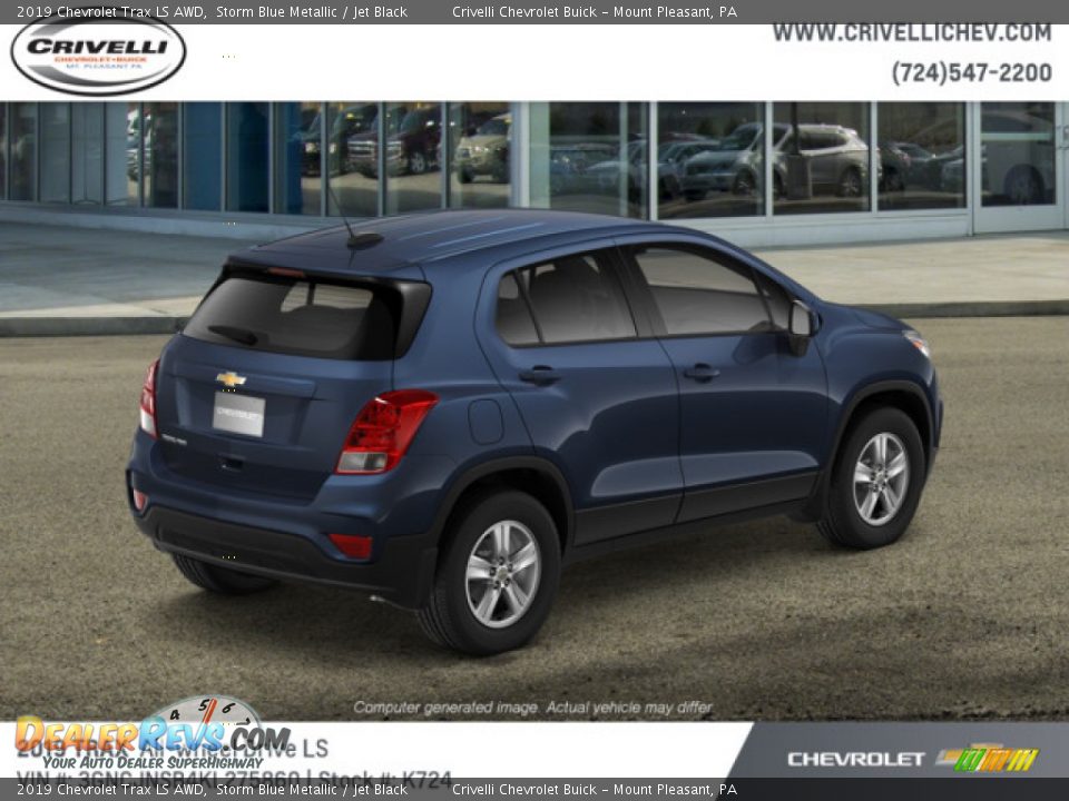 2019 Chevrolet Trax LS AWD Storm Blue Metallic / Jet Black Photo #4