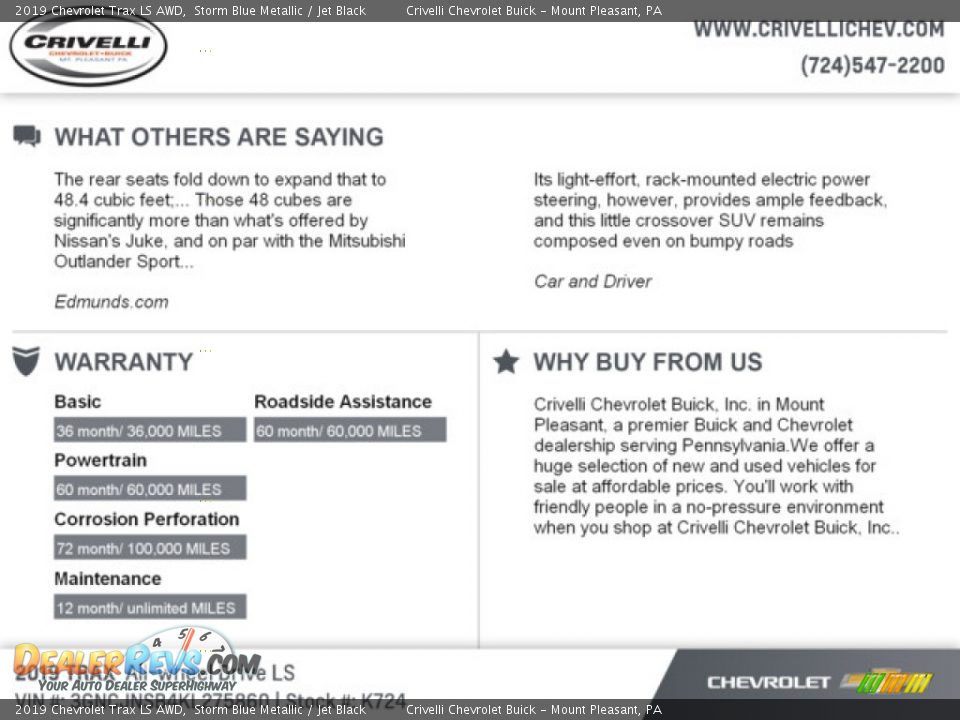 2019 Chevrolet Trax LS AWD Storm Blue Metallic / Jet Black Photo #8