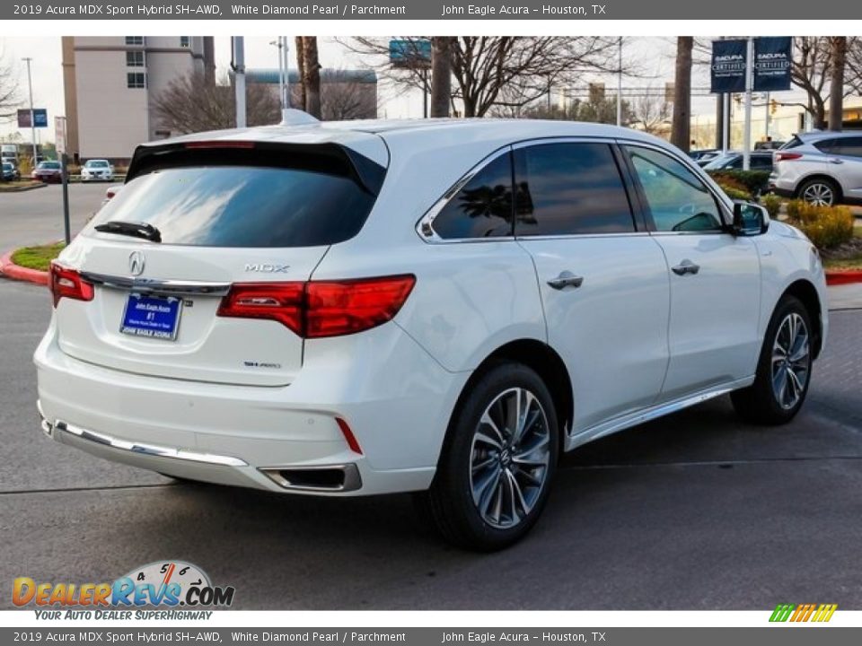 2019 Acura MDX Sport Hybrid SH-AWD White Diamond Pearl / Parchment Photo #7