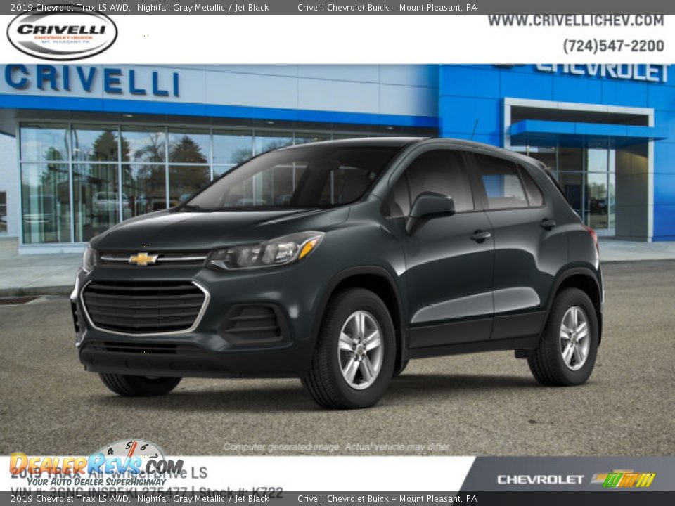 2019 Chevrolet Trax LS AWD Nightfall Gray Metallic / Jet Black Photo #1