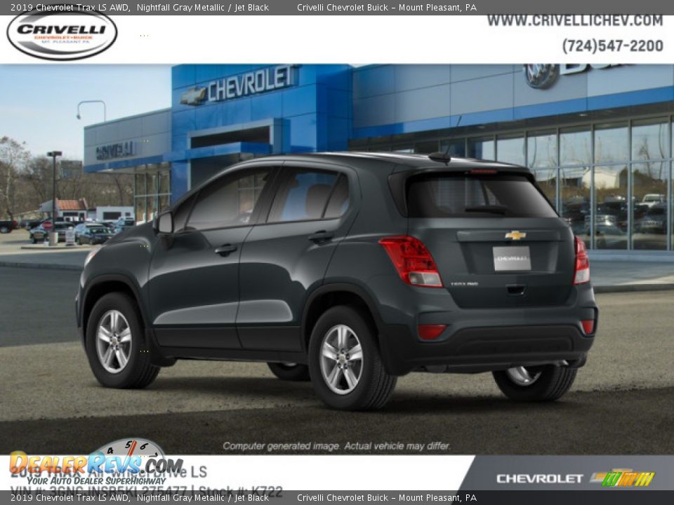 2019 Chevrolet Trax LS AWD Nightfall Gray Metallic / Jet Black Photo #3