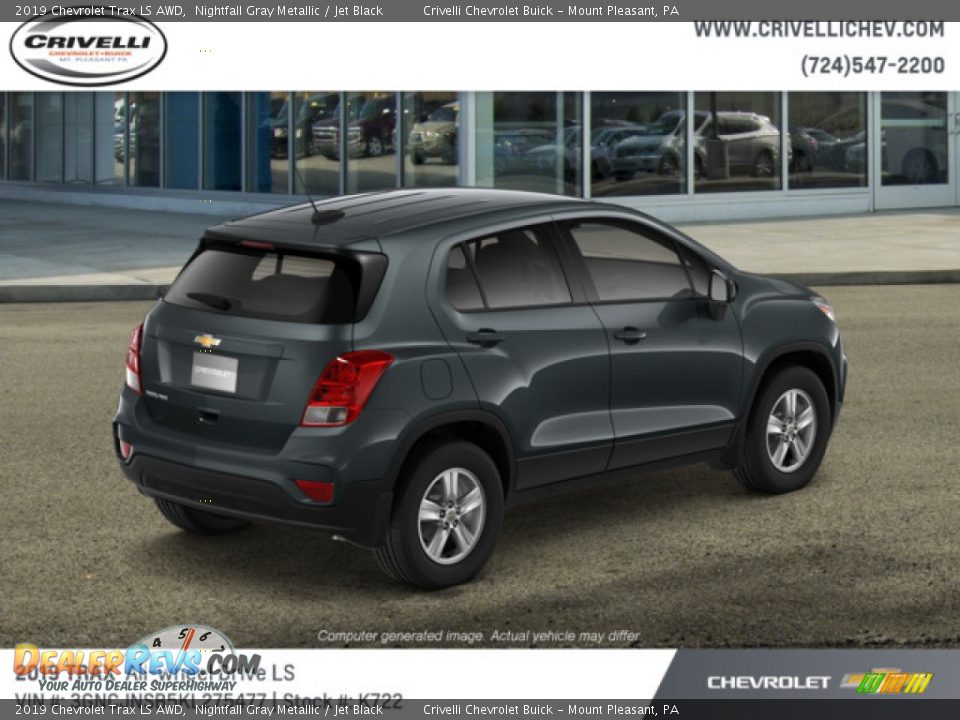 2019 Chevrolet Trax LS AWD Nightfall Gray Metallic / Jet Black Photo #4