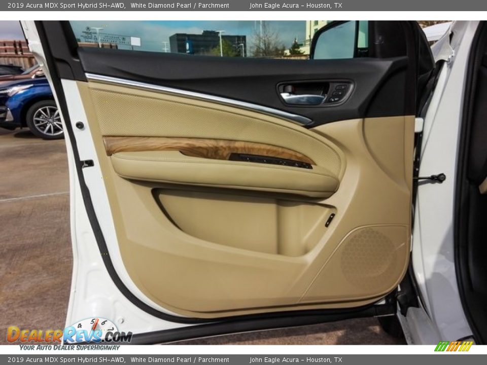 2019 Acura MDX Sport Hybrid SH-AWD White Diamond Pearl / Parchment Photo #15