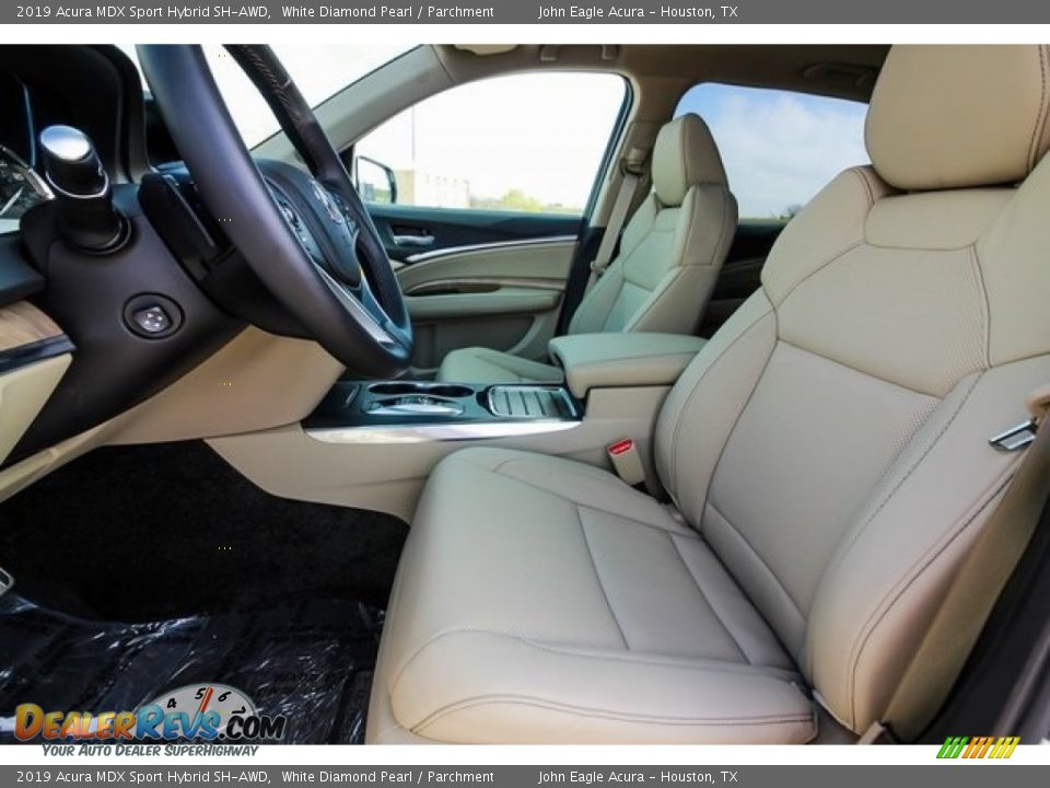 2019 Acura MDX Sport Hybrid SH-AWD White Diamond Pearl / Parchment Photo #16