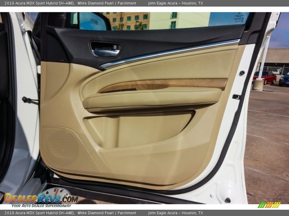 2019 Acura MDX Sport Hybrid SH-AWD White Diamond Pearl / Parchment Photo #23