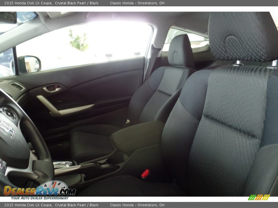 2015 Honda Civic LX Coupe Crystal Black Pearl / Black Photo #16