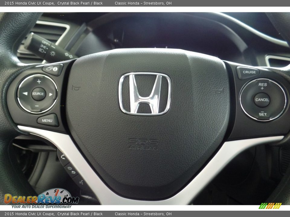 2015 Honda Civic LX Coupe Crystal Black Pearl / Black Photo #20