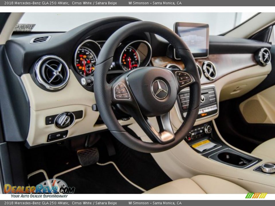 2018 Mercedes-Benz GLA 250 4Matic Cirrus White / Sahara Beige Photo #6