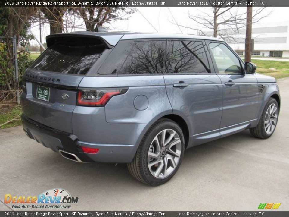 2019 Land Rover Range Rover Sport HSE Dynamic Byron Blue Metallic / Ebony/Vintage Tan Photo #7