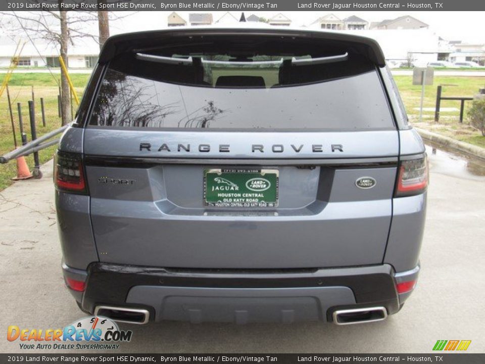 2019 Land Rover Range Rover Sport HSE Dynamic Byron Blue Metallic / Ebony/Vintage Tan Photo #8
