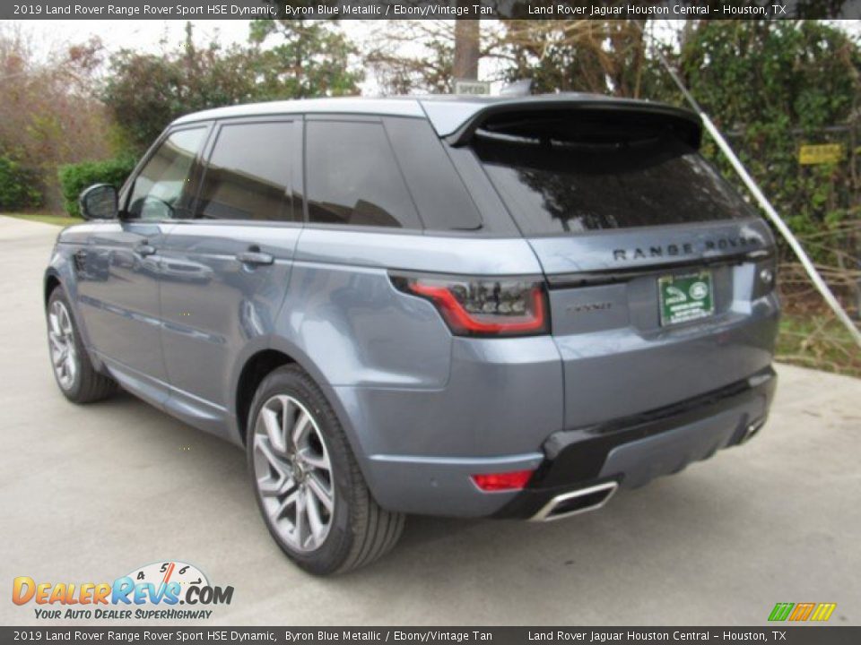 2019 Land Rover Range Rover Sport HSE Dynamic Byron Blue Metallic / Ebony/Vintage Tan Photo #12