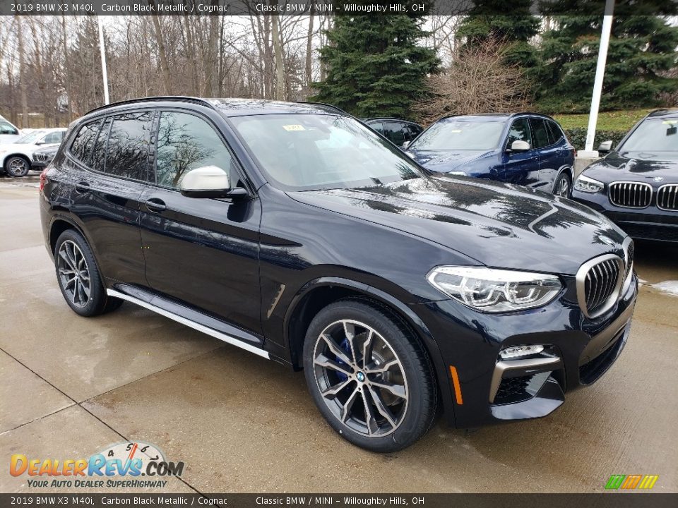 2019 BMW X3 M40i Carbon Black Metallic / Cognac Photo #1