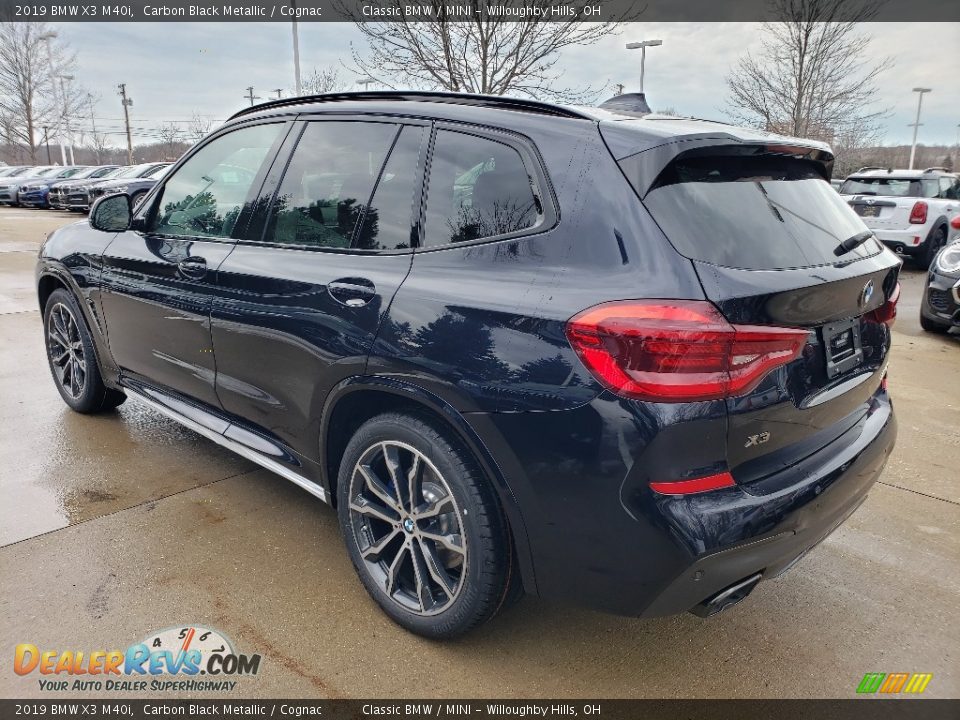 2019 BMW X3 M40i Carbon Black Metallic / Cognac Photo #2