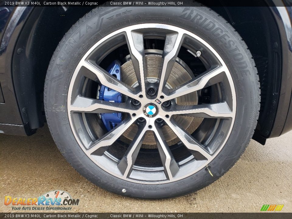 2019 BMW X3 M40i Carbon Black Metallic / Cognac Photo #3