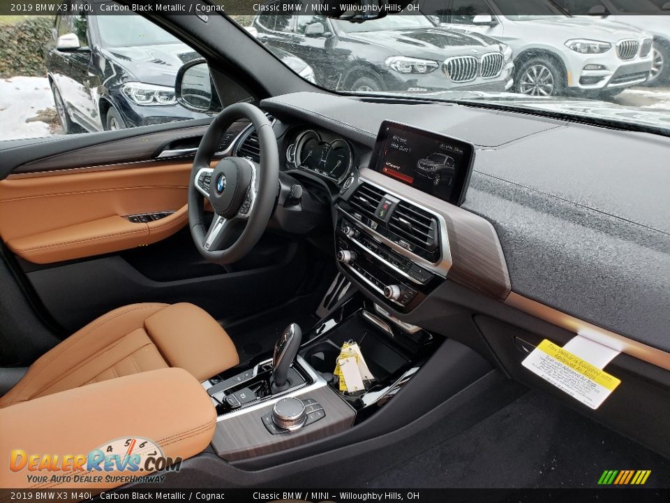 2019 BMW X3 M40i Carbon Black Metallic / Cognac Photo #4