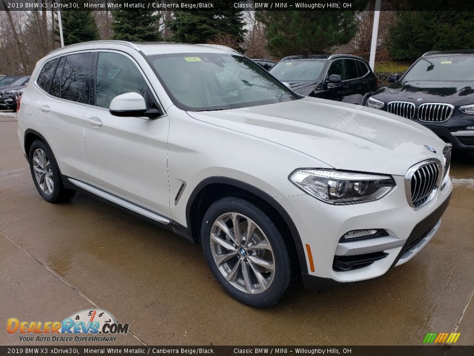 2019 BMW X3 xDrive30i Mineral White Metallic / Canberra Beige/Black Photo #1