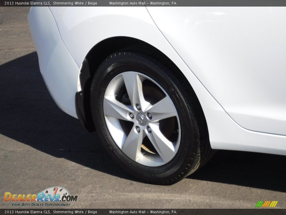 2013 Hyundai Elantra GLS Shimmering White / Beige Photo #3