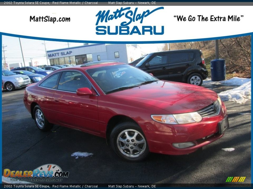 2002 Toyota Solara SE Coupe Red Flame Metallic / Charcoal Photo #1