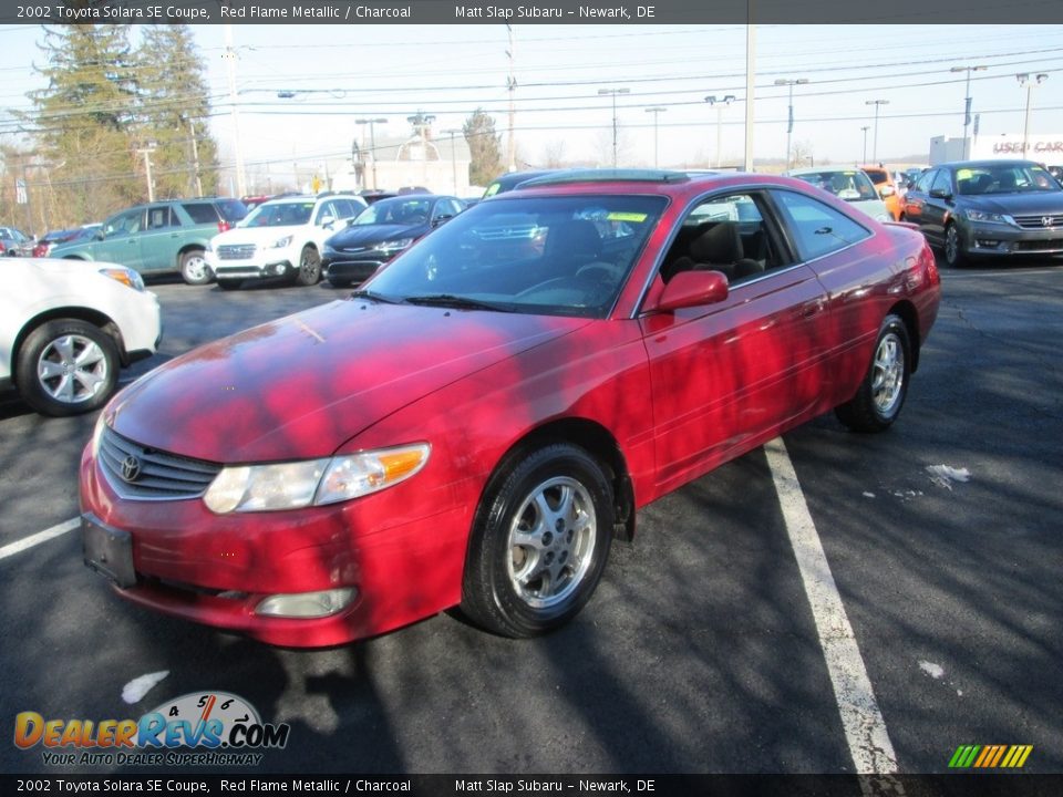 2002 Toyota Solara SE Coupe Red Flame Metallic / Charcoal Photo #2