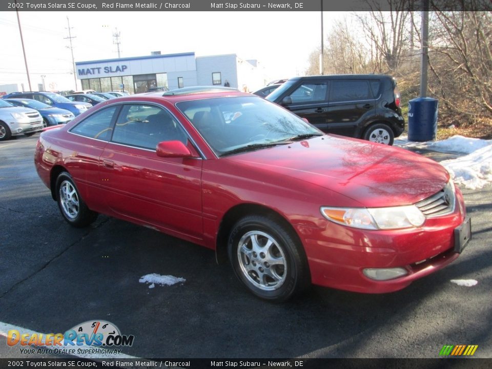 2002 Toyota Solara SE Coupe Red Flame Metallic / Charcoal Photo #4